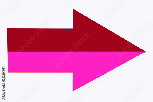Red pink  arrow right