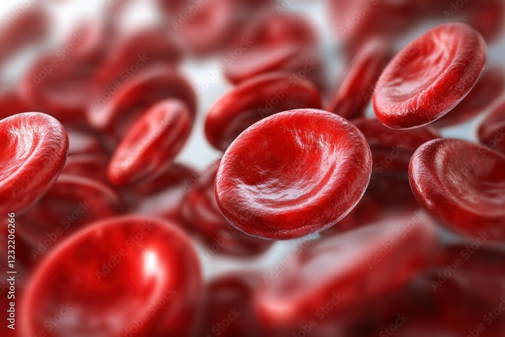Close-Up of Red Blood Cells in Fluid Close-Up of Red Blood Cells in Fluid