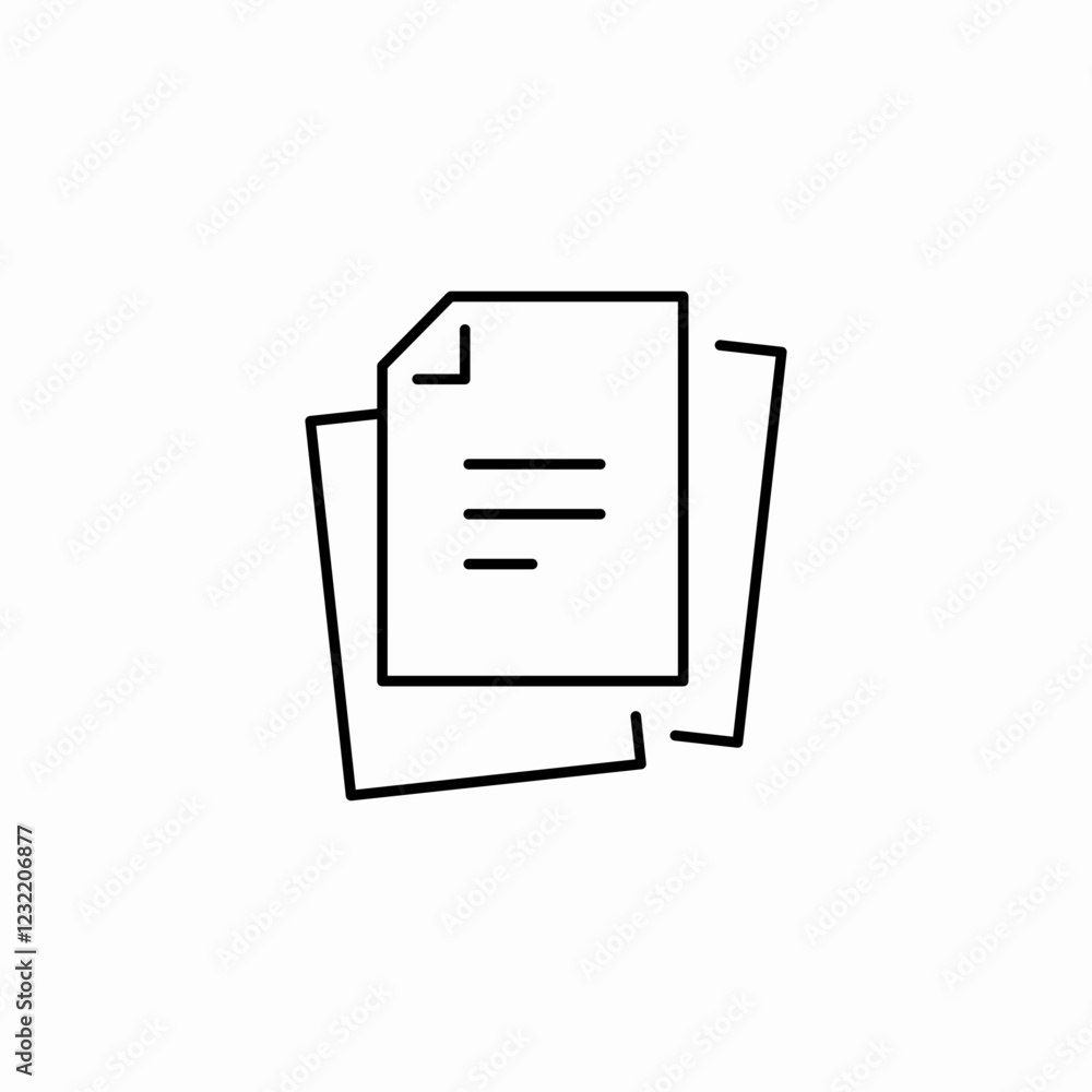 document pile icon sign vector document pile icon sign vector