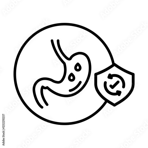 Aids nutrient absorption icon outline set sign