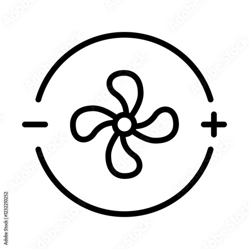 Adjustable speed icon outline set sign
