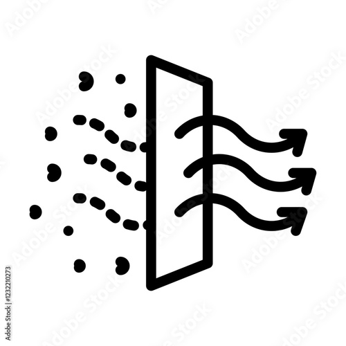 Air purification icon outline set sign