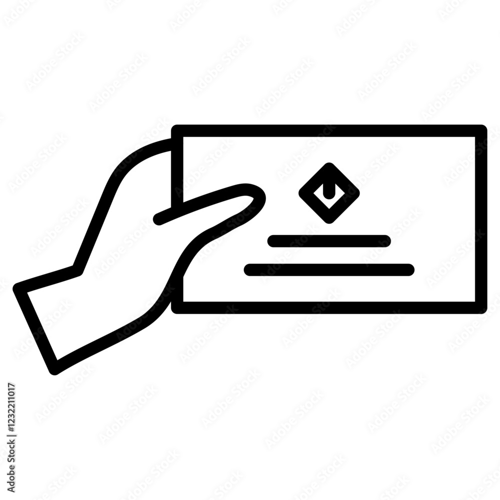 Business card icon outline set sign Business card icon outline set sign