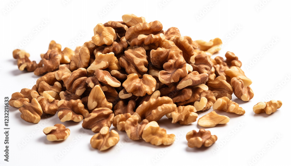 walnuts on white background walnuts on white background
