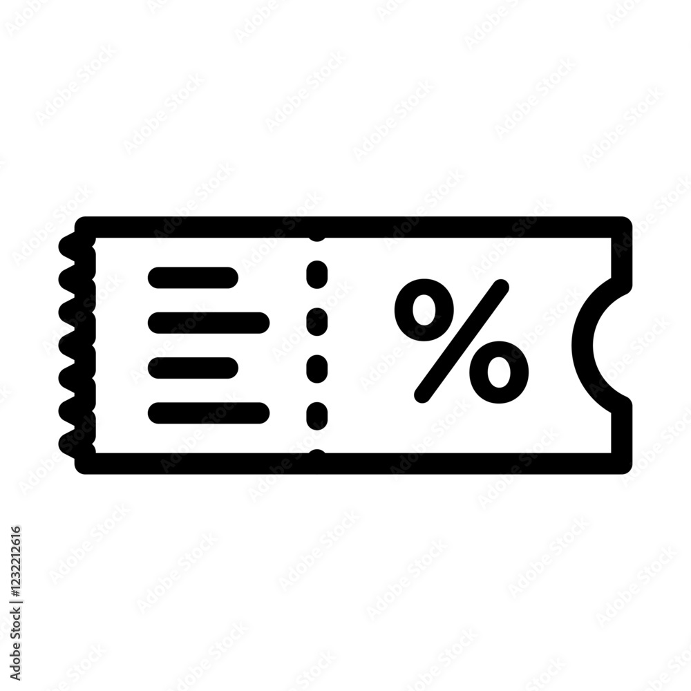 Discount voucher icon outline set sign Discount voucher icon outline set sign