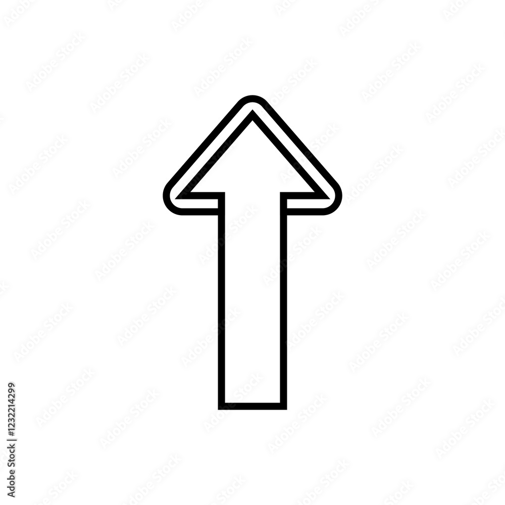 Illustration showing a black arrow (pointer) icon on a white background Illustration showing a black arrow (pointer) icon on a white background