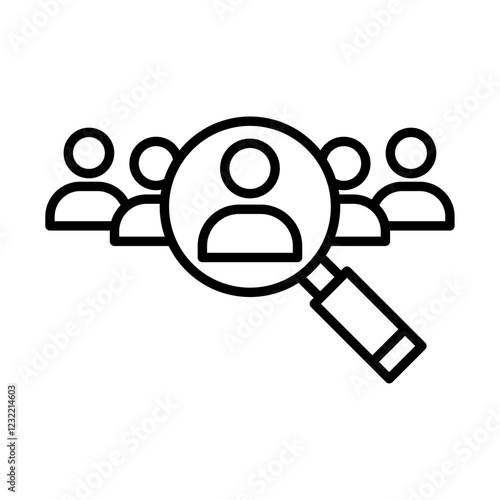 Hiring icon outline set sign