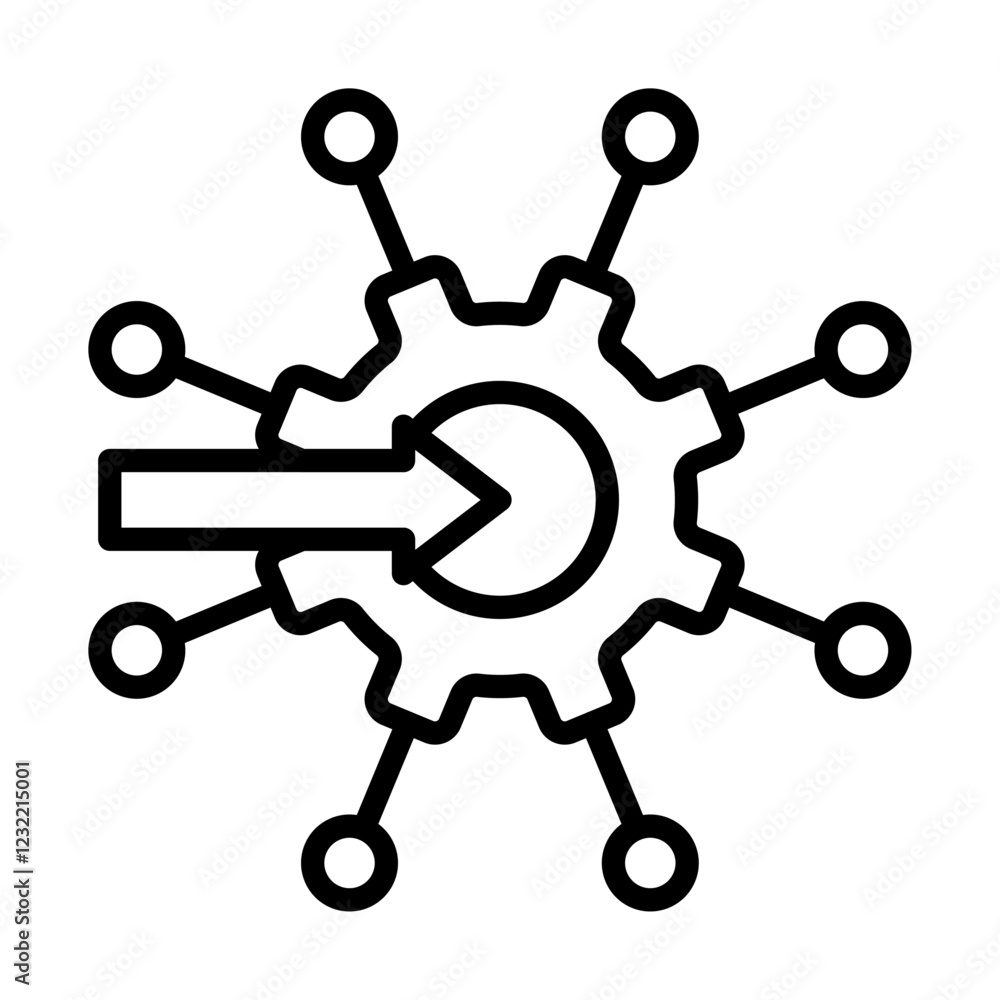 Integration icon outline set sign Integration icon outline set sign
