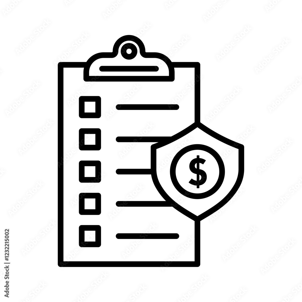 Insurance policy icon outline set sign Insurance policy icon outline set sign