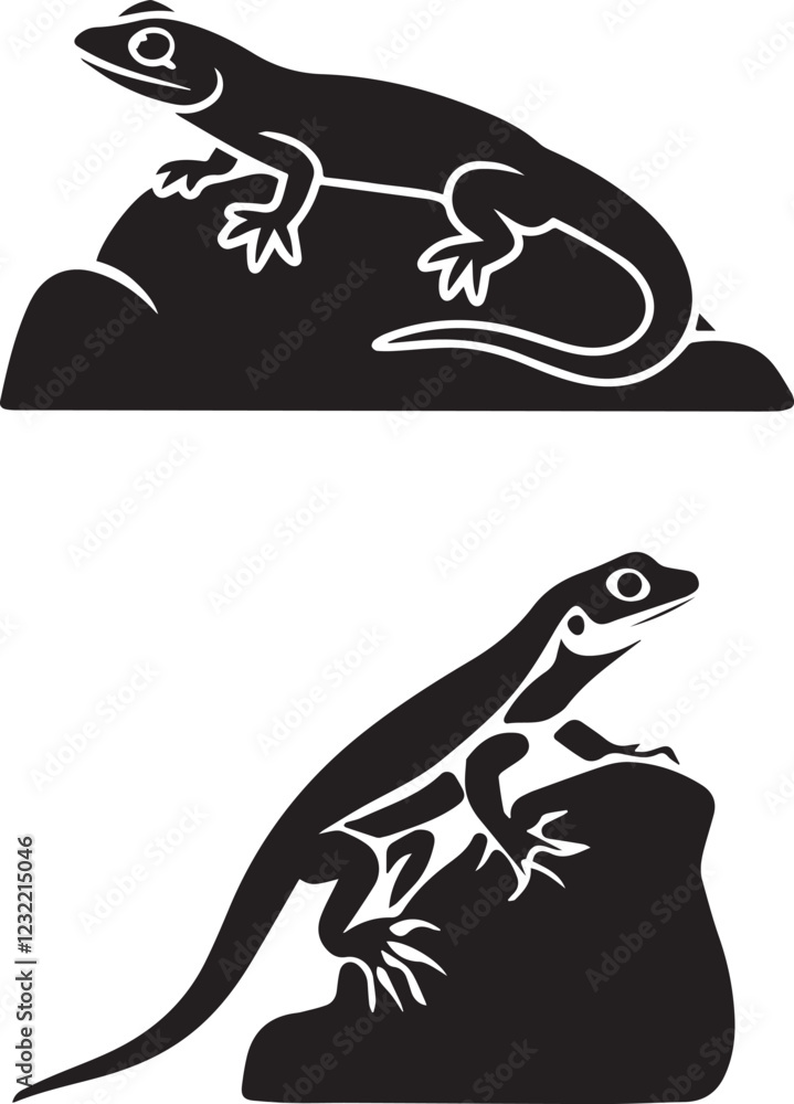 Naklejka premium Creative Lizard Vector Illustrations for Reptile and Exotic Themes