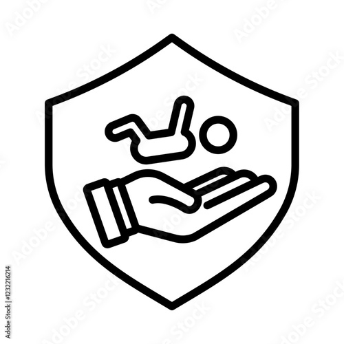 Neonatologist icon outline set sign