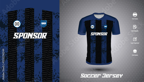 Soccer jersey design for sublimation