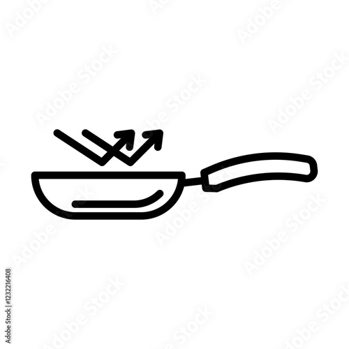 Non stick icon outline set sign