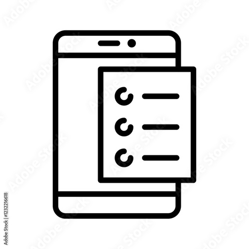 Online test icon outline set sign