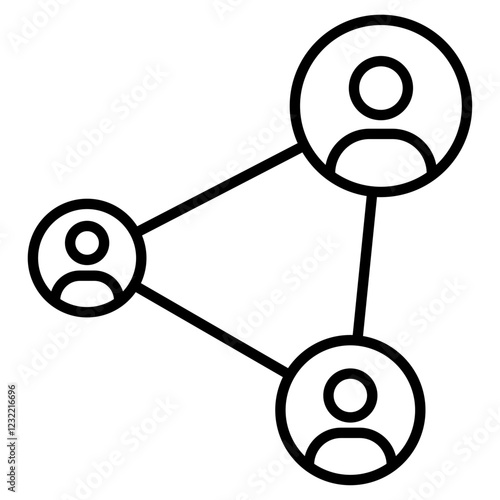Partner program icon outline set sign