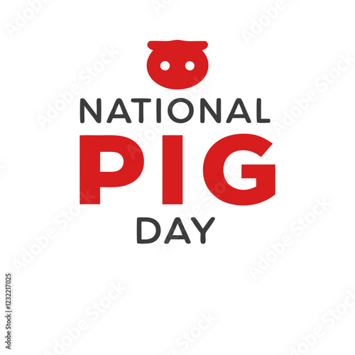 National Pig Day Vector Banner & Social Media Post Background