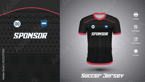 Soccer jersey design for sublimation