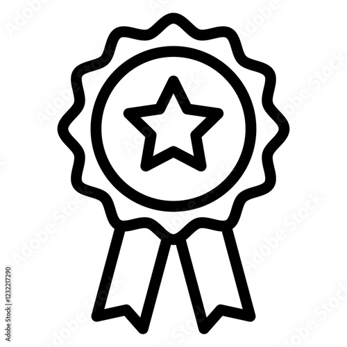 Premium star icon outline set sign