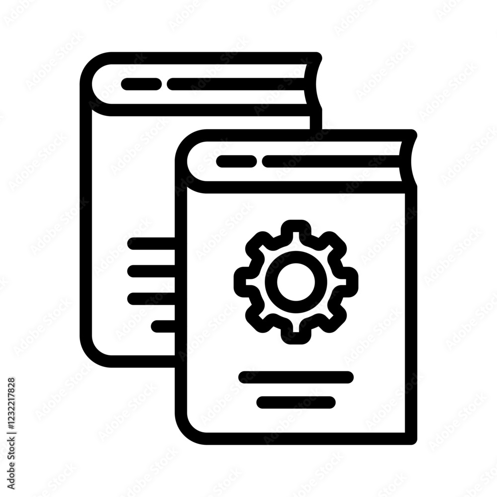 Reference data icon outline set sign Reference data icon outline set sign
