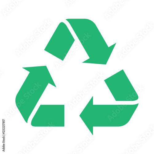 Recycle icon outline set sign