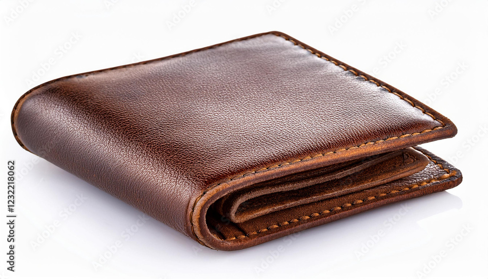 the wallet is isolated on a white background vintage leather wallet the wallet is isolated on a white background vintage leather wallet