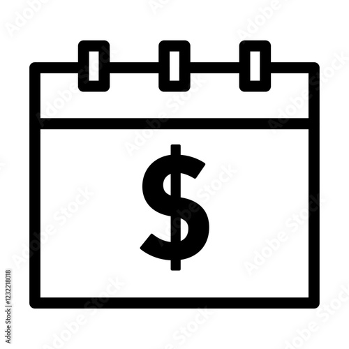 Salary day icon outline set sign