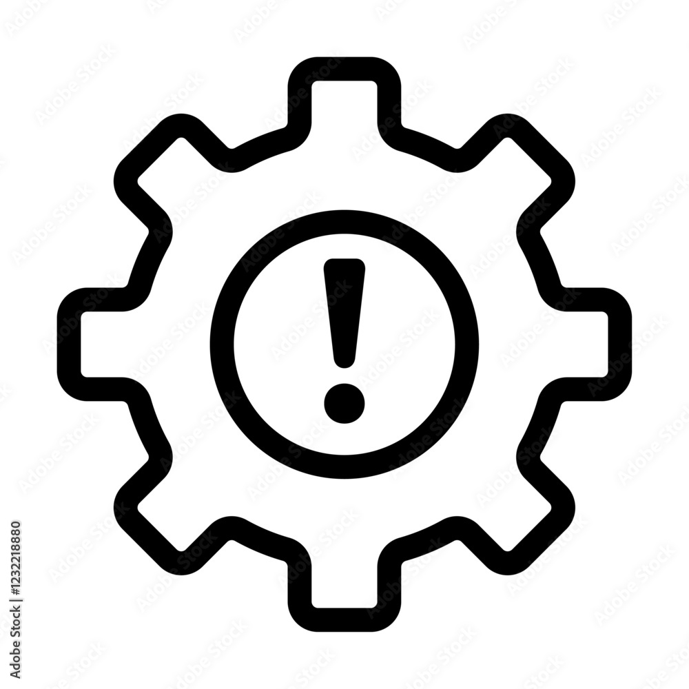 System error icon outline set sign System error icon outline set sign