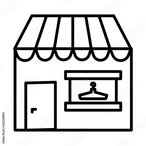 Tailor shop icon outline set sign