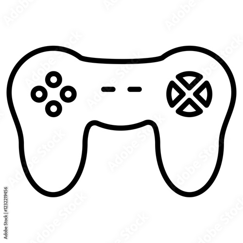 Video game controller icon outline set sign