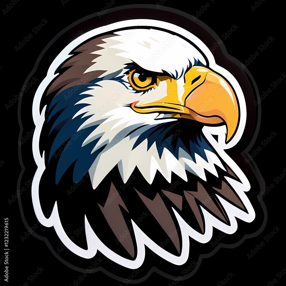Fototapeta premium american bald eagle illustration