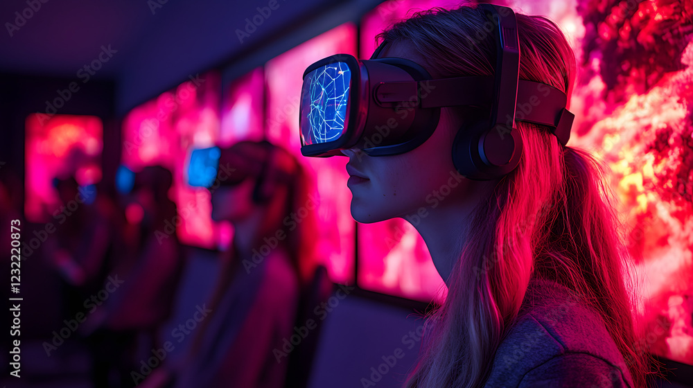 Futuristic Virtual Reality Experience in a Digital Environment Futuristic Virtual Reality Experience in a Digital Environment