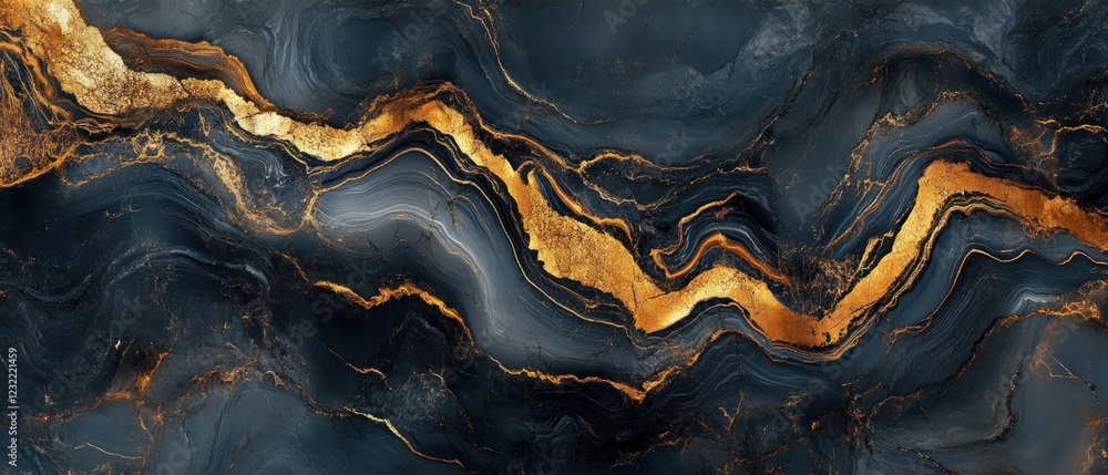 Liquid black marble with gold textures. Luxury pattern, golden, fluid illustration Liquid black marble with gold textures. Luxury pattern, golden, fluid illustration