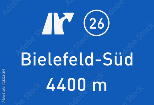 Autobahn A2, Ausfahrt 26, Bielefeld-Süd, Nachbildung