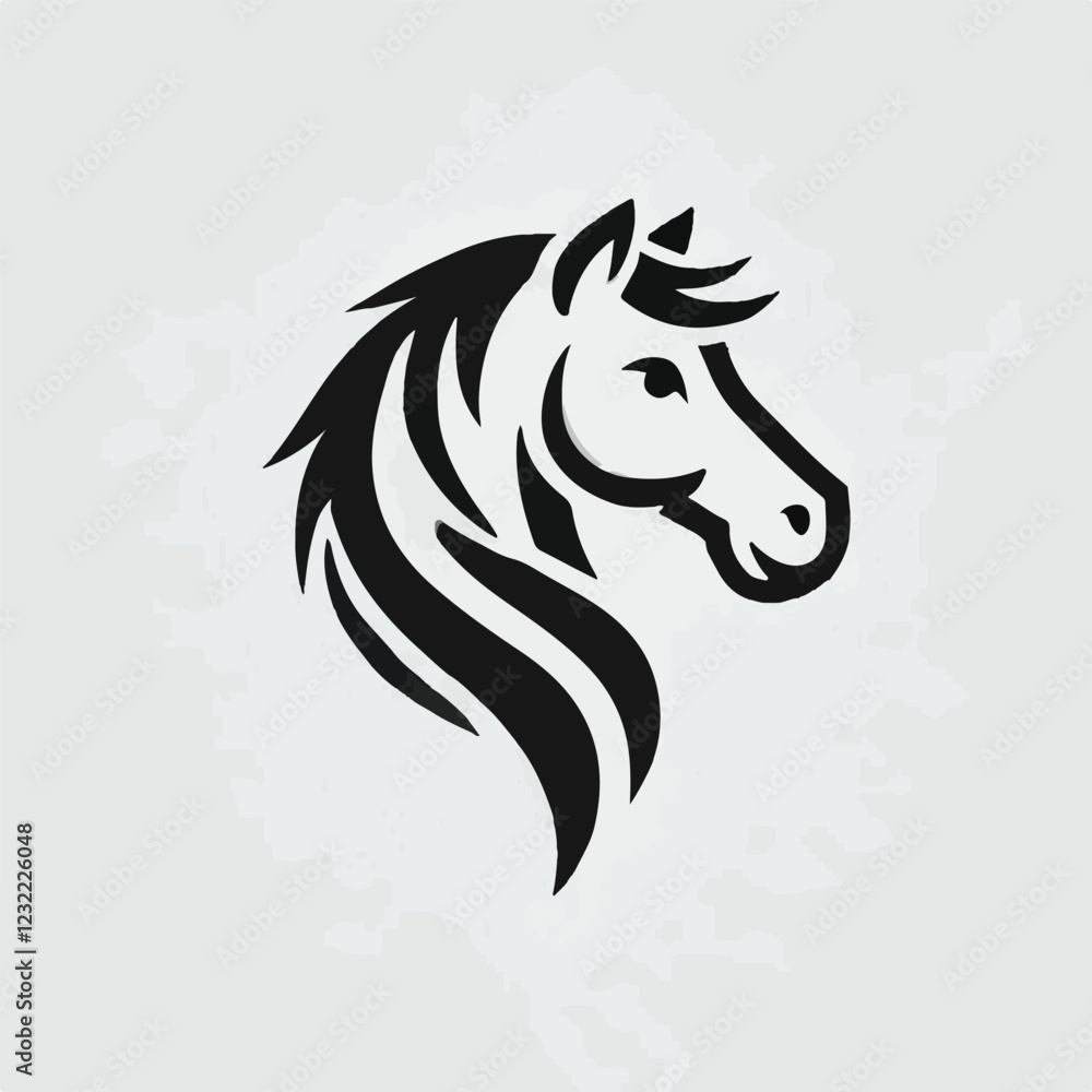 The majestic horse head logo The majestic horse head logo