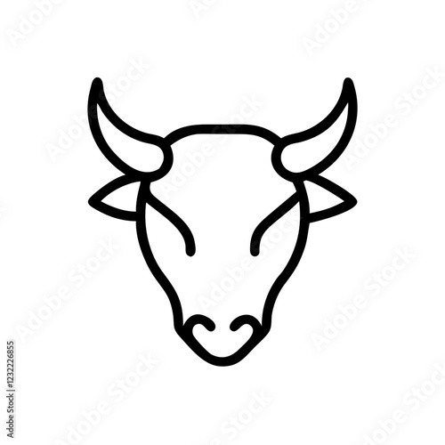 bull head silhouette icon black vector