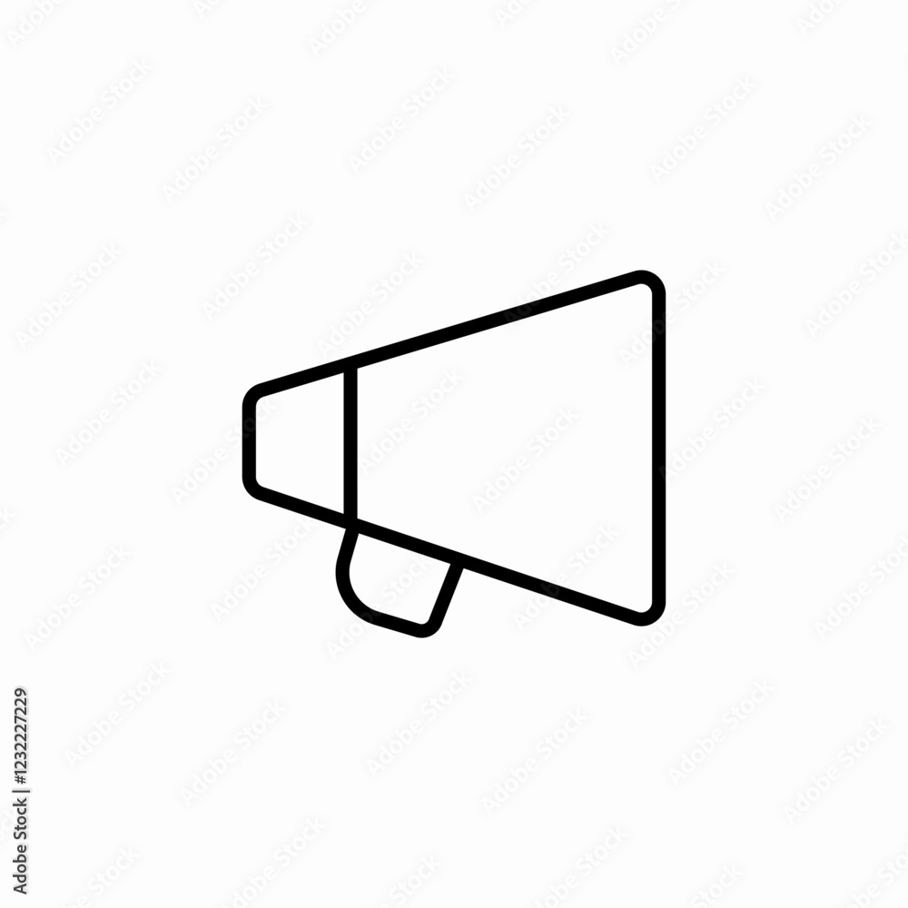 loudhailer announcement icon sign vector loudhailer announcement icon sign vector