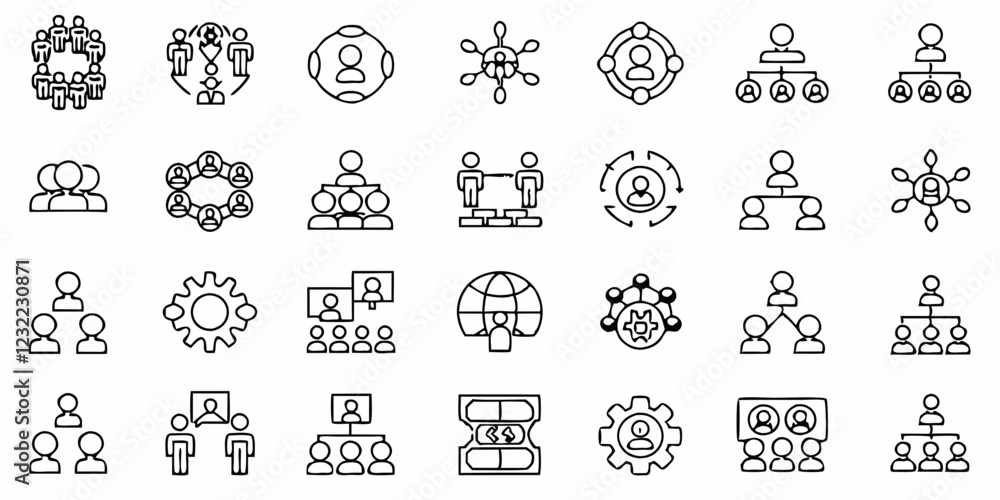 Business icons, teamwork symbols Business icons, teamwork symbols