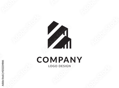 B letter modern property real estate logo vector
