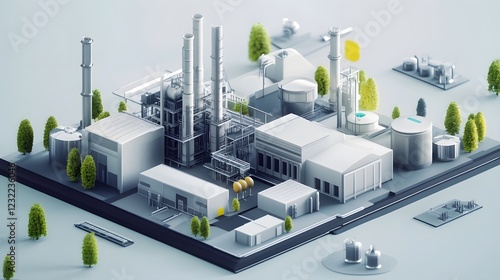 Digital Twin Technology: A digital twin of a smart factory or city, where virtual replicas of physical devices and systems are displayed alongside their real-world counterparts