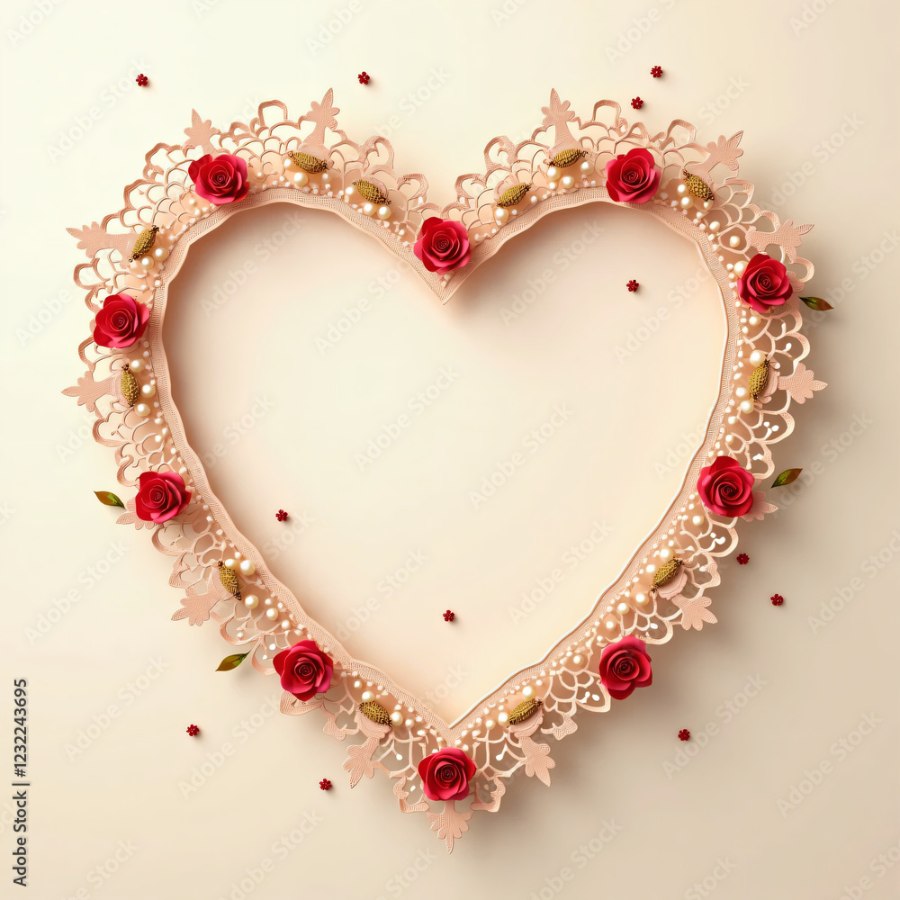 Obraz premium Decorative frame with flowers