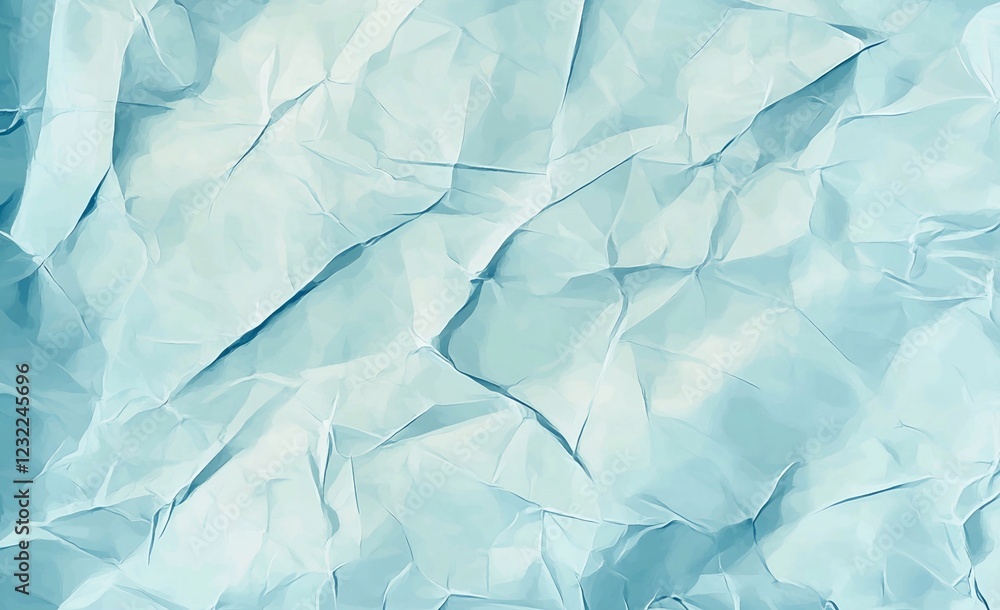 Fototapeta premium crumpled paper background, blue color watercolor