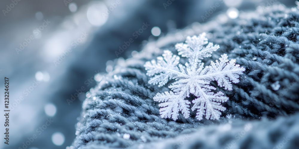 Winter Snowflake Closeup, Frosty Snowflake Macro, Snowflake on Knit Scarf, Winter Frost Snowflake, Cold Season Snowflake, Frosty Beauty Winter Snowflake Closeup, Frosty Snowflake Macro, Snowflake on Knit Scarf, Winter Frost Snowflake, Cold Season Snowflake, Frosty Beauty