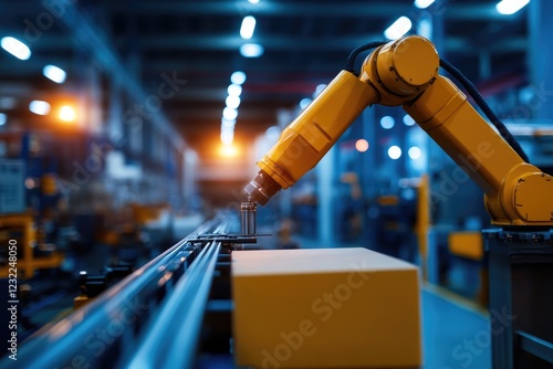 Automated Manufacturing Process: A Robotic Arm in Action