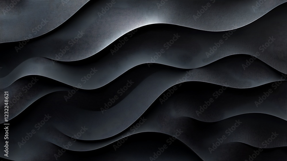 Mysterious abstract art with flowing black waves and dynamic dark shapes. Mysterious abstract art with flowing black waves and dynamic dark shapes.