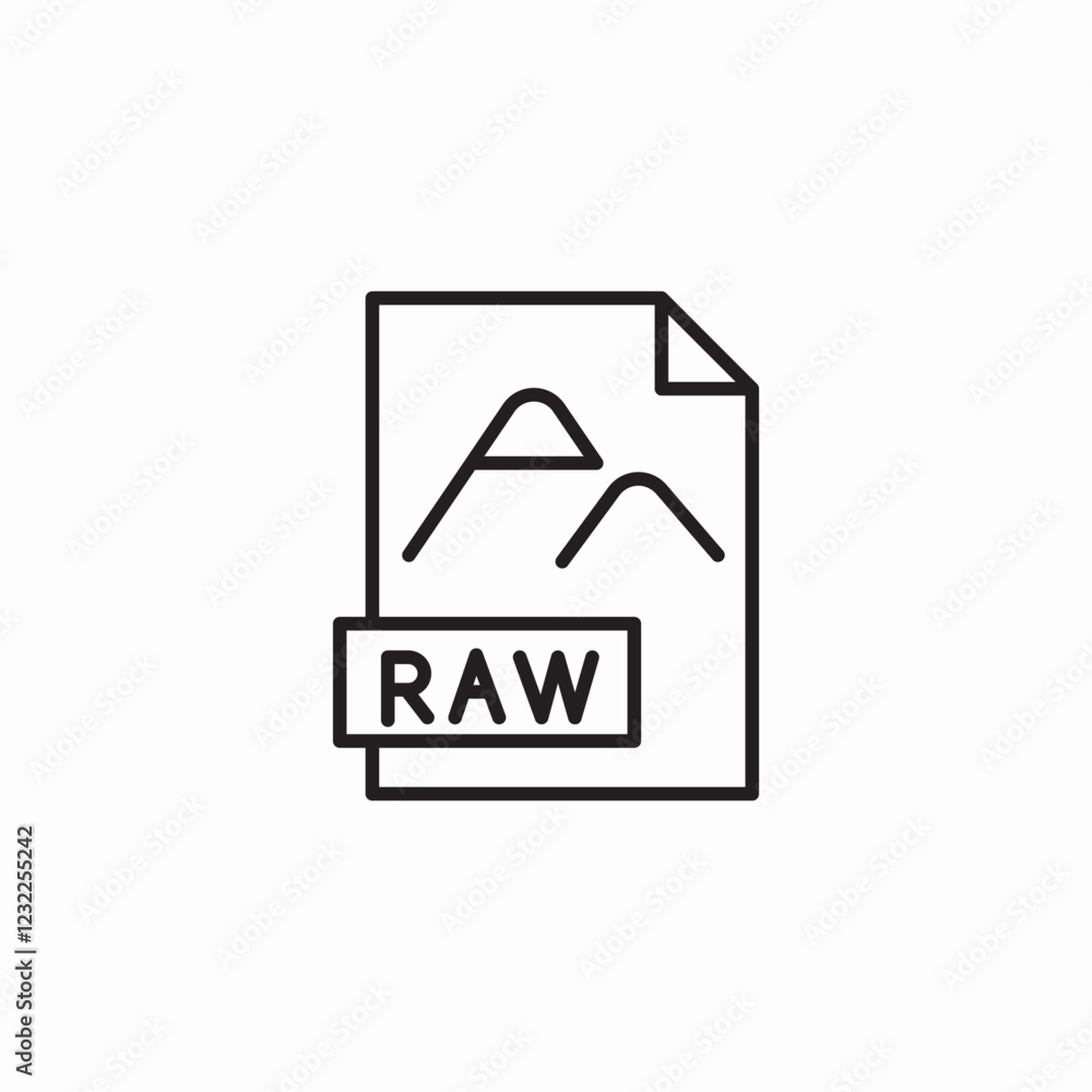 raw image file icon sign vector raw image file icon sign vector