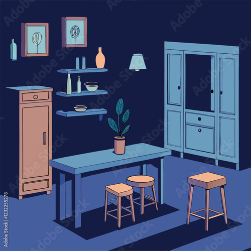 interior of a kitchen