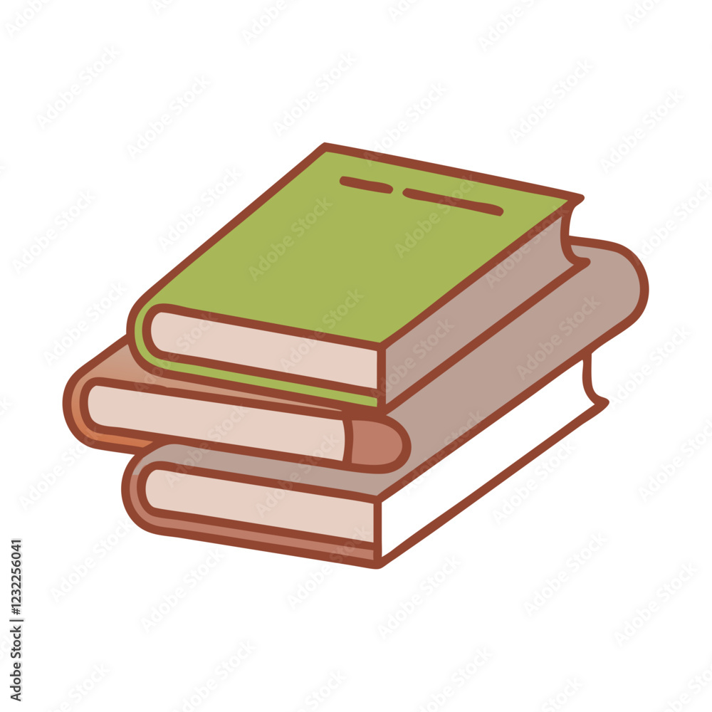 Stylized Pile of Books Design in Vector Format Stylized Pile of Books Design in Vector Format