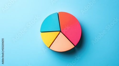 Free Download A pie chart displaying different cost categories, sleek pastel blue backdrop. - GFXLoad