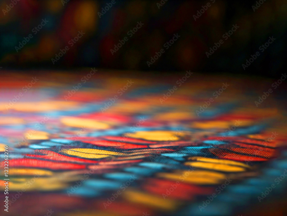 Naklejka premium Vibrant Textile Patterns: A Colorful Fabric Background