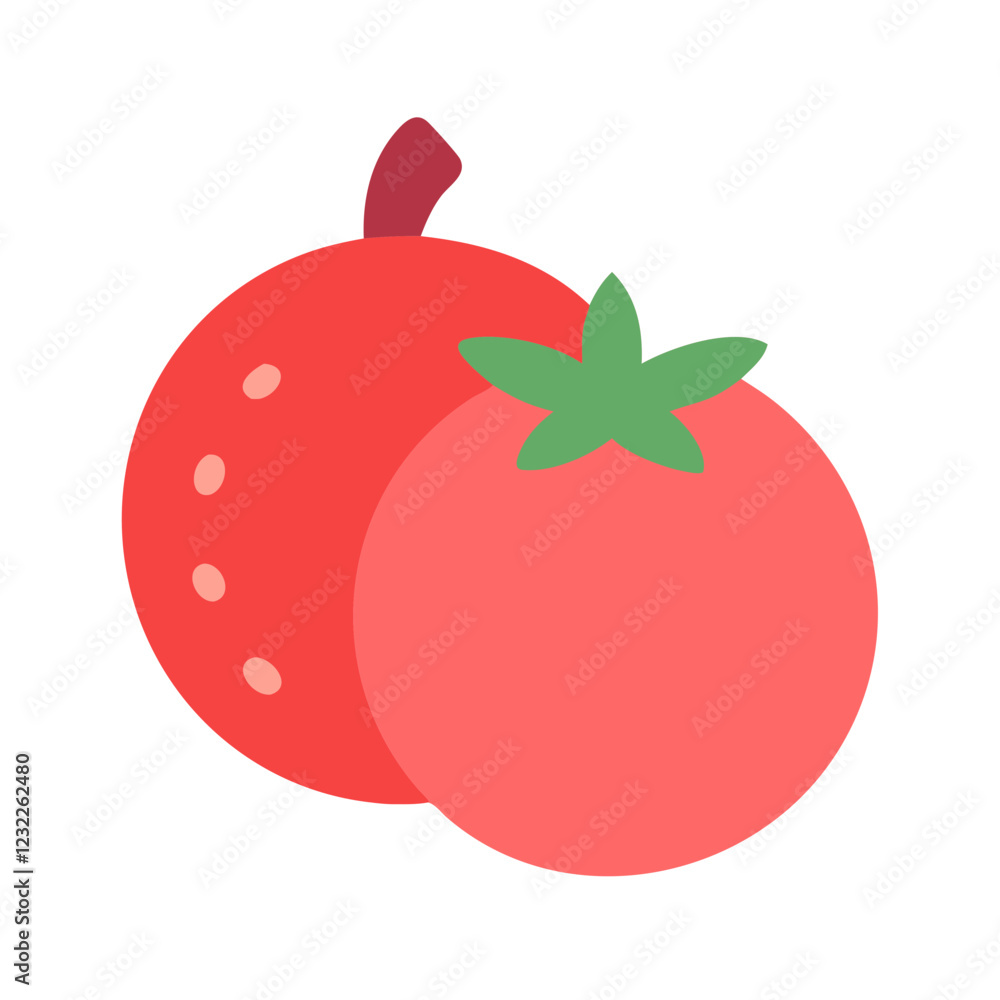 Red Tomato Vector Graphic for Design Projects Red Tomato Vector Graphic for Design Projects